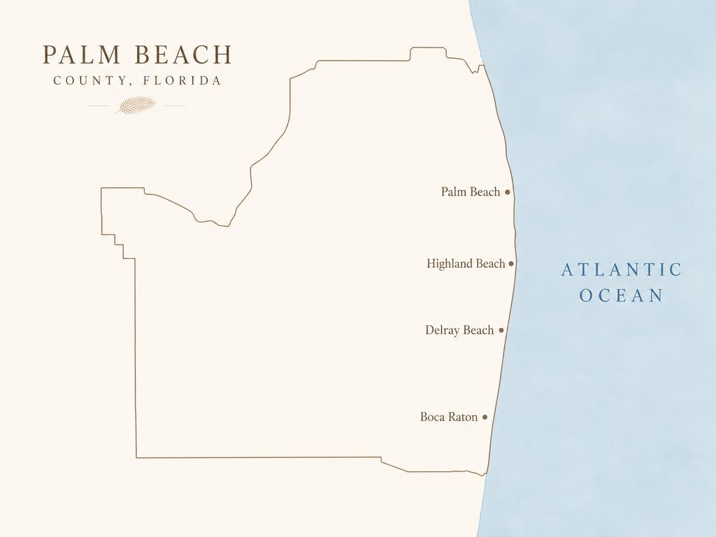 Palm Beach County service area map